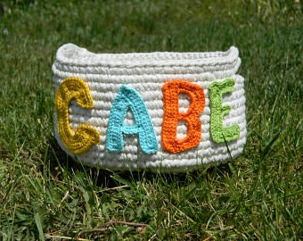 Personalized crochet basket