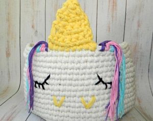 Unicorn basket crochet