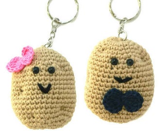 Crochet keychains Potato - HOMETOYS by Mariya Galatova™