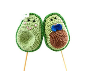 Avocado cake topper