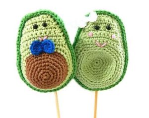 Avocado cake topper