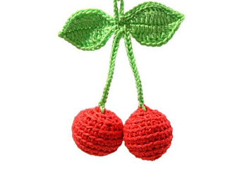 Crochet cherry rattle