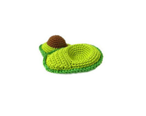 avocado baby rattle