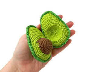 avocado baby rattle