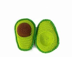 avocado baby rattle