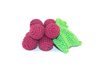 Purple Grape baby rattle