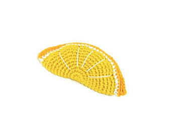 Crochet lemon slice