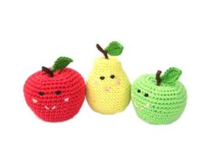 Crochet fruit rattles