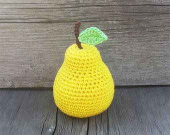 Pear baby rattle