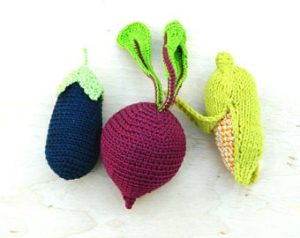 Kitchen decor Crochet vegetables