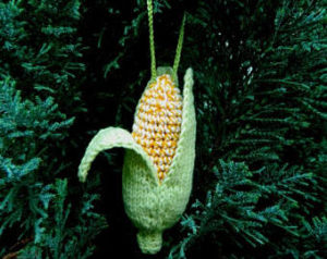 Corn christmas tree ornament