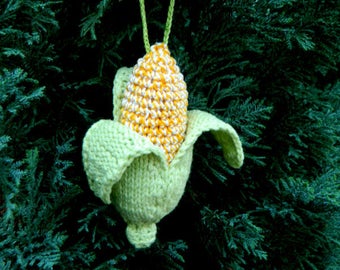 Corn christmas tree ornament