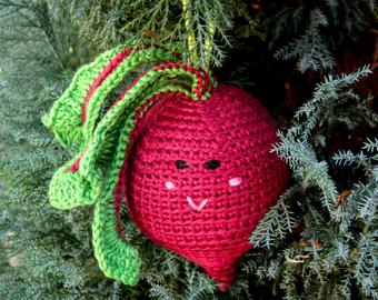 beet root christmas ornament