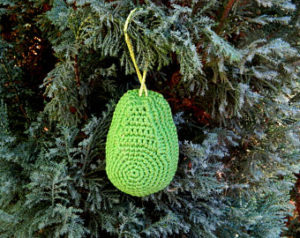 Avocado christmas tree ornament