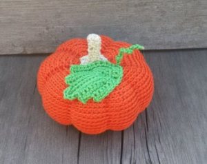 Halloween Pumpkin Organic toy 1pcs Orange crochet Fall decor