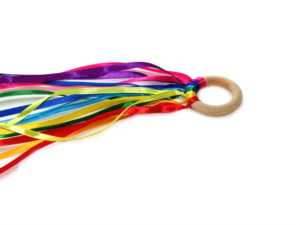 Waldorf Hand Kite 1pcs Montessori Leaning Toy Rainbow Colors Party Favor Movement Activity Rhythm Ribbons