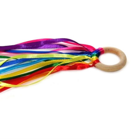 Waldorf Hand Kite 1pcs Montessori Leaning Toy Rainbow Colors Party Favor Movement Activity Rhythm Ribbons